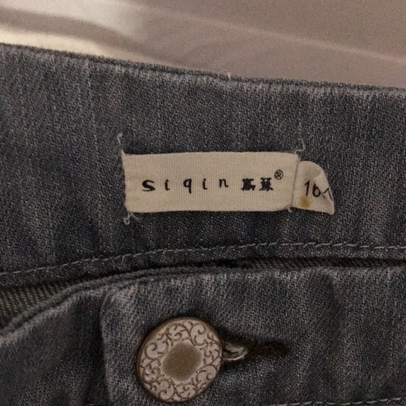 Unique grey denim wide cut jeans - Picture 6 of 6